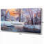 «Forest in Winter Sunset», reproduction sur toile tendue-29503812