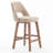 Upholstered Boucle Fabric Counter Stools, Armless Barstools With Wooden Legs For Kitchen Island Bar Counter-1760559299
