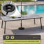 Table de salle à manger de patio avec trou pour parasol et structure en aluminium-417561113-417561111