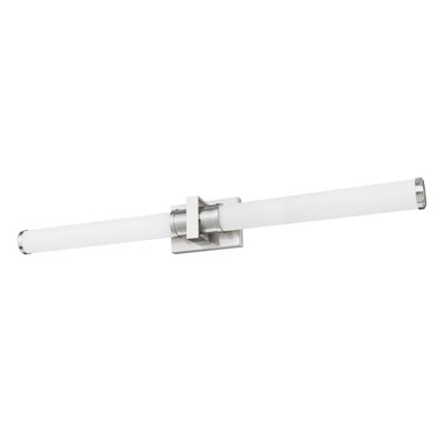 Meuble-lavabo 1 lumière 40,5 po Clarissa en nickel brossé Clarissa