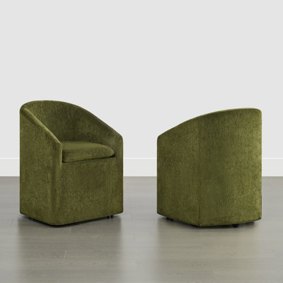 Chaise rembourrée avec housse lavable et roulettes