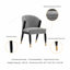 Chaise de salle à manger grise-975704243