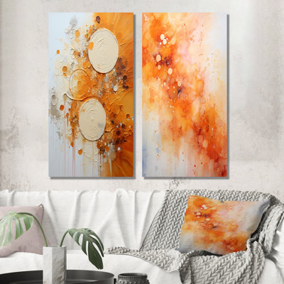«Tangerine Tango», 2 pièces sur toile