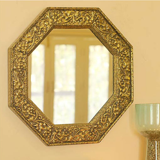 Circle Solid Wood Mirror