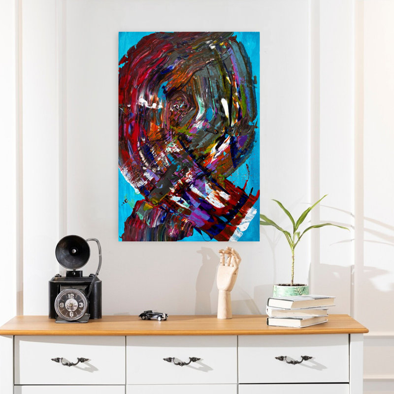 Art contemporain, art contemporain abstrait, H 24 po x l 16 po