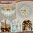 Artisanal Glass Multi-Layer Pendant Light - Vintage Mid-Century Elegance With Golden Accents-1225250729-1185743563-1186246828