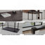 Table de salle à manger 59 po en bois aggloméré rectangulaire industriel moderne noir, 4 à 6 personnes, 1,5 po d'épaisseur en bois d'ingénierie et pieds en métal rectangulaires noirs, utilisé pour la maison et la cuisine-1840618178