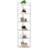 70.87" Tall 6-Tier  White Corner Bookshelf Storage Shelf For Living Room & Office-575978368