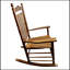Chaise berçante d'extérieur en bois massif Caycee