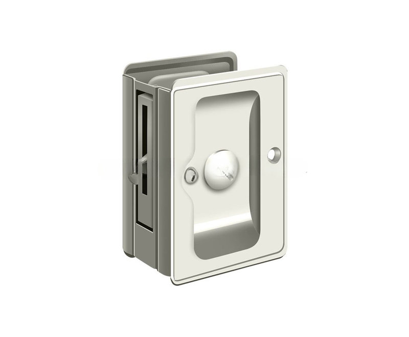 Serrure de poche Deltana SDLA325U14 HD, réglable, intimité 3-1 / 4 "x 2-1 / 4" en nickel poli