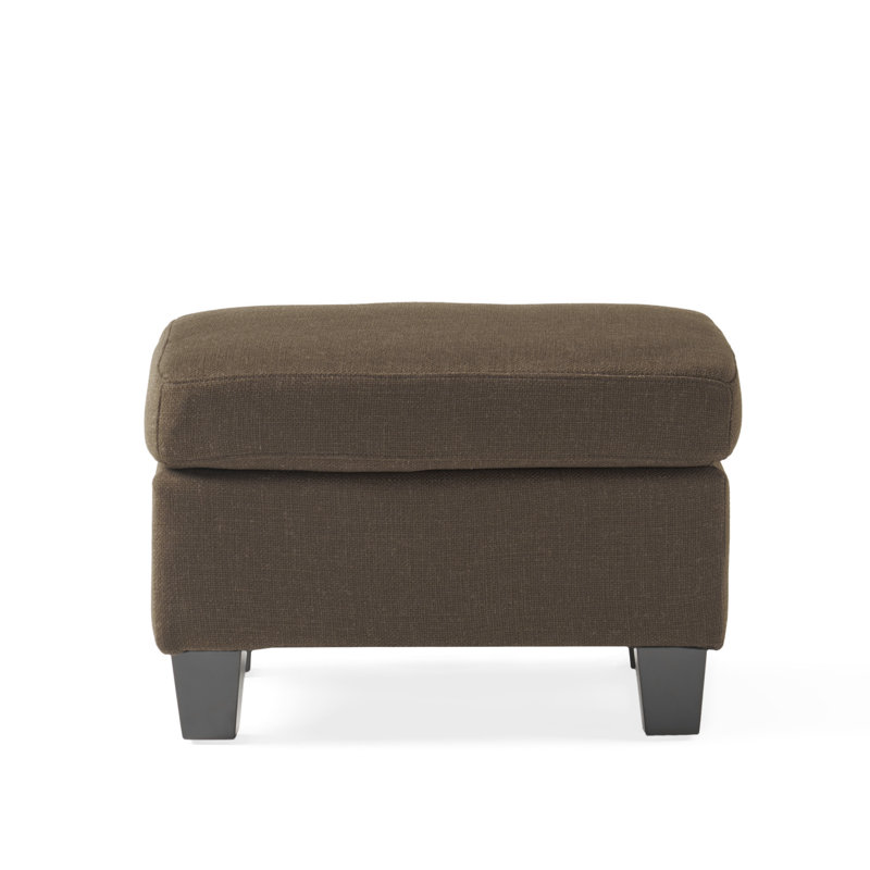 Upholstered Ottoman, Chocolate, Chocolate