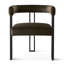 Ensemble de 2 fauteuils de salle à manger rembourrés en velours Hikeem-450872643