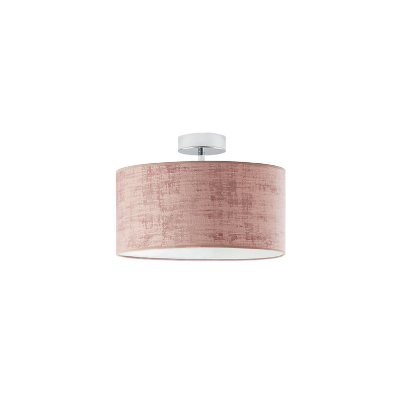 Vannatter Fabric Semi Flush Mount, Powder Pink