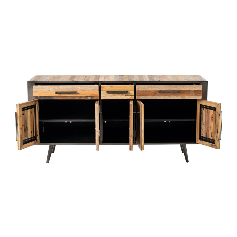 Buffet en bois 3 tiroirs Meserve