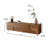 70" Mid-Century Modern TV Stand, Floor Brown Wood Media Console for Living Room with 2 Drawers,2 Cabinets