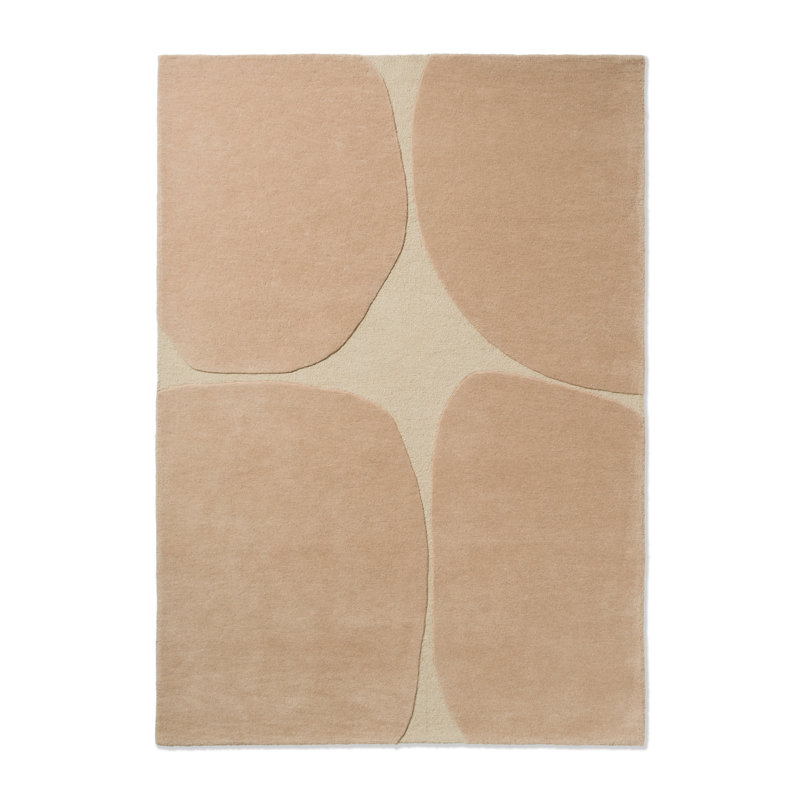 Decor Wool Abstract Area Rug in Ivory/Caramel, Rectangle 8'2" x 11'6"