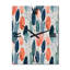Corail bleu sarcelle scandinave fleurs II - horloges murales abstraites-328649346