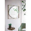 Miroir coquelicot 32 x 1 x 32 po avec cadre en métal doré de style contemporain