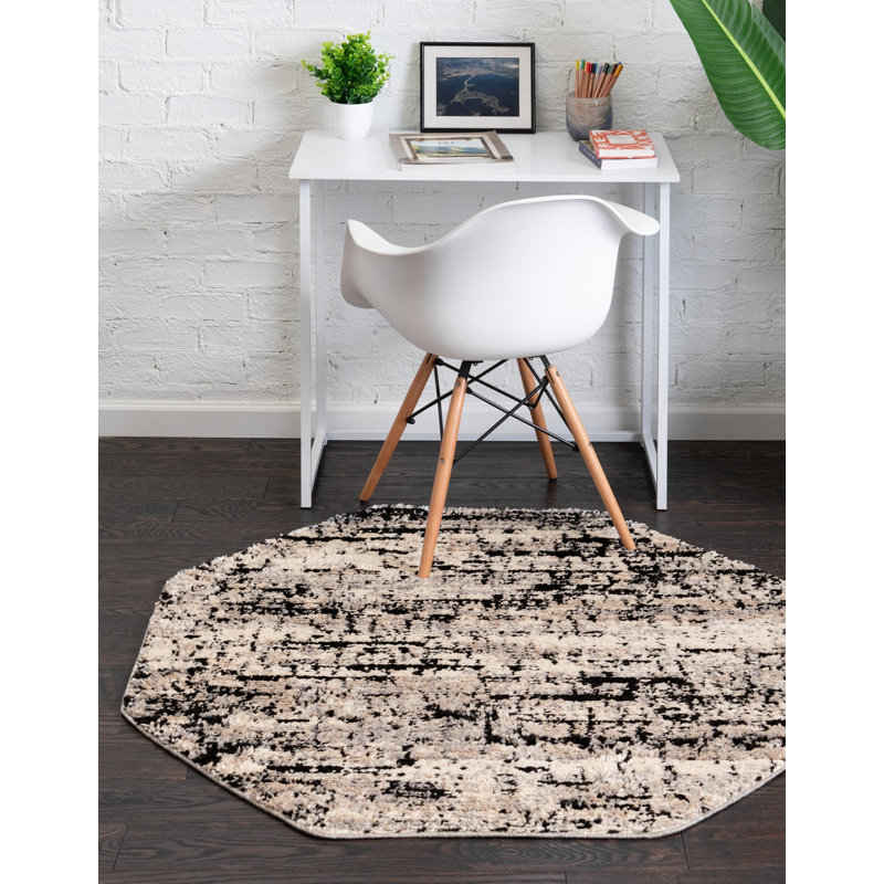 Tucson Abstract Indoor Rug, Octagon 4' x 4'