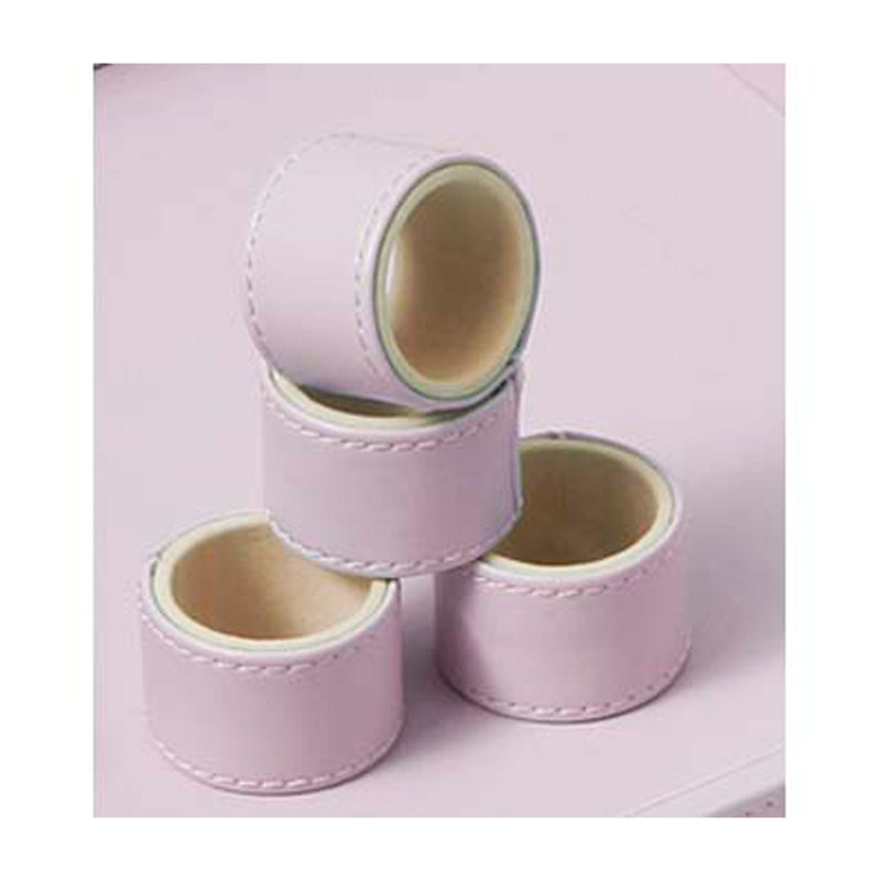 5cm Faux Leather Napkin Rings (Set of 4), Pink