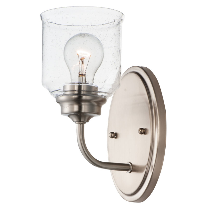 Applique murale à bras 1 lumière Nunez, Nickel satiné