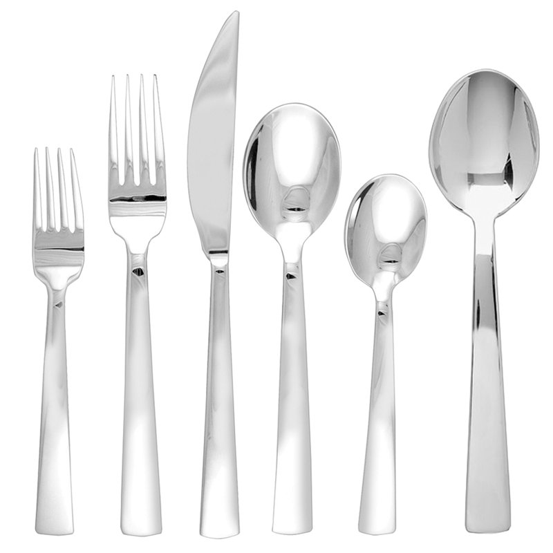 Ginkgo Burton Stainless Steel Flatware Set - Service for 8