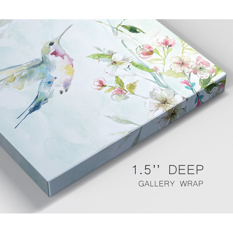 Colibri III - ensemble de 2 reproductions sur toiles tendues, H 16 po x l 32 po x P 1 po