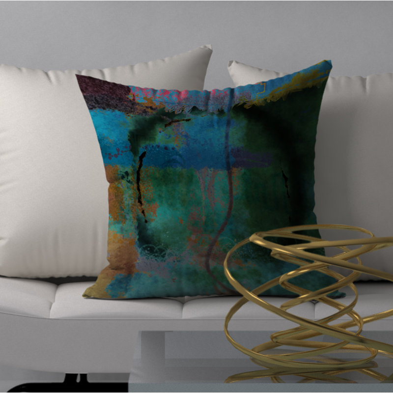 Brief Abstract Reversible Throw Pillow, 20" x 20"