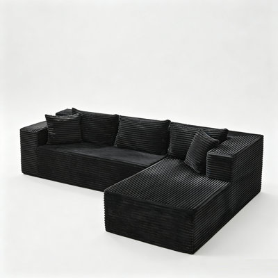 4 Seater Corduroy Sectional