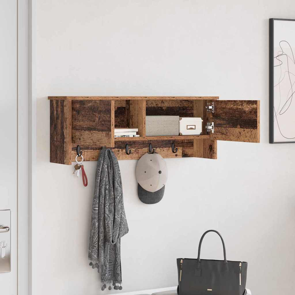 Wall-Mounted Coat Rack With Shelf 80 X 20 X 30 Cm