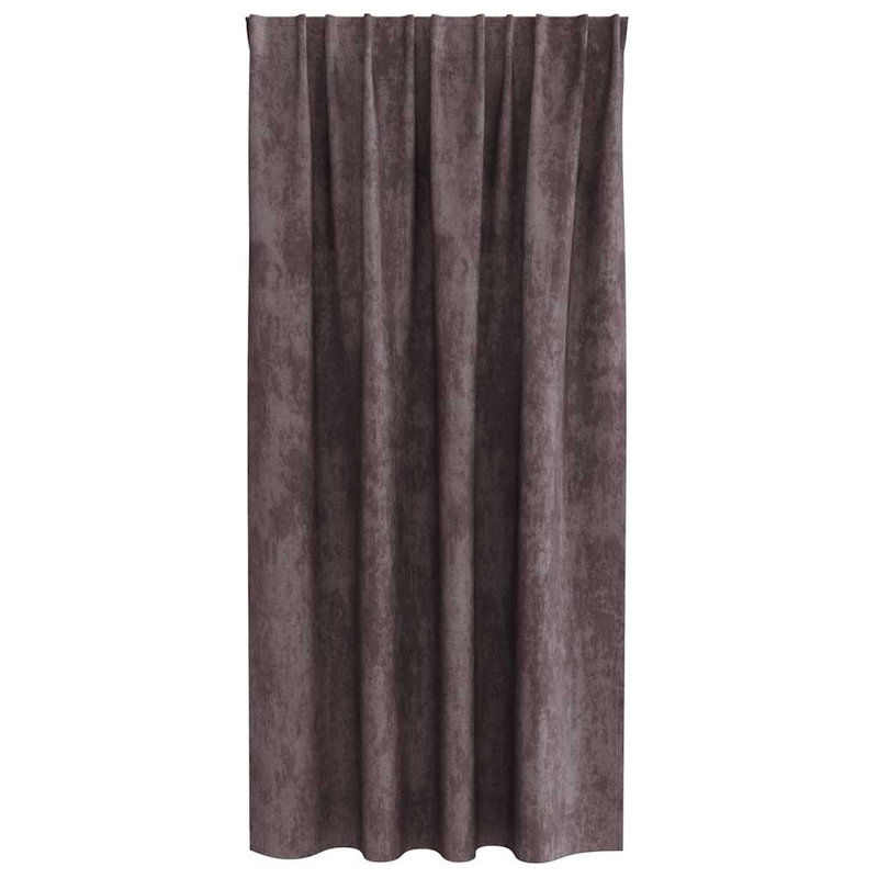 Curtain With Curtains 2 Pcs Velvet, Brown, 140cm Width x 175cm Drop