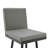 Swivel Modern Black Metal And Gray Faux Leather Bar And Counter Stool