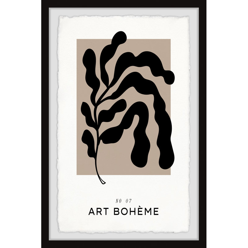 «No 07 Art Boheme», reproduction encadrée, H 12 po x l 8 po x P 1,5 po