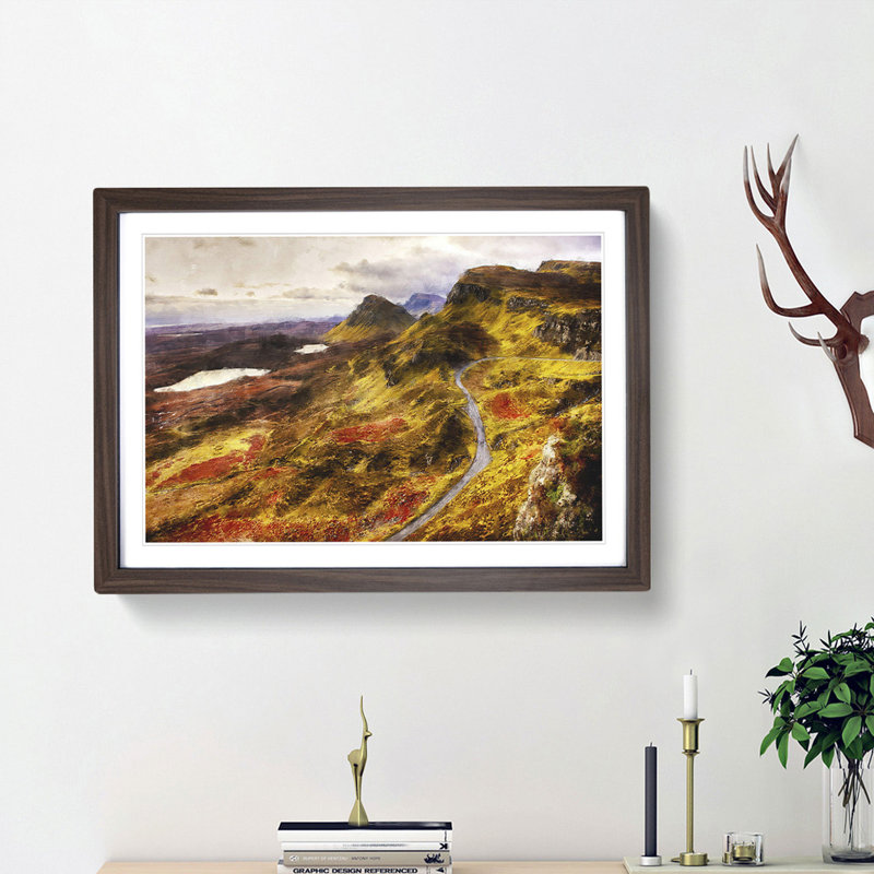 Mountain View in Scotland - Framed Print, Walnut Framed, 62cm H x 87cm W x 2cm D