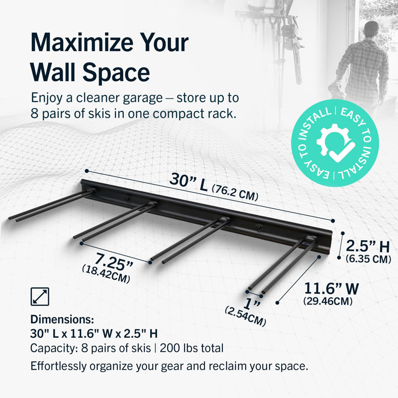 Wall Ski/Snowboard Rack