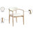 Eligah Vegan Leather Upholstered Dining Arm Chair-6766387-6766377