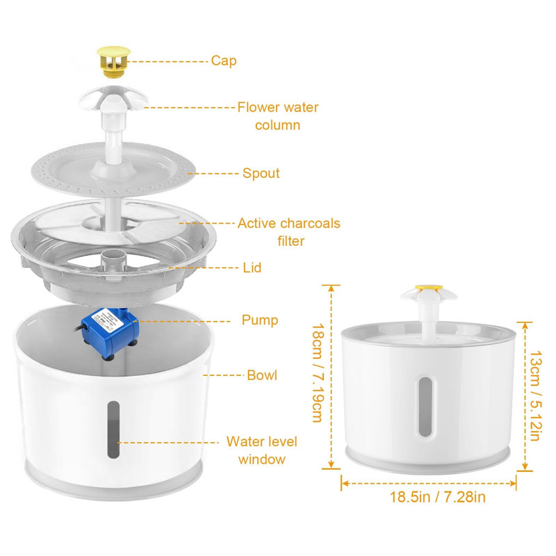 80 oz. Plat à eau automatique