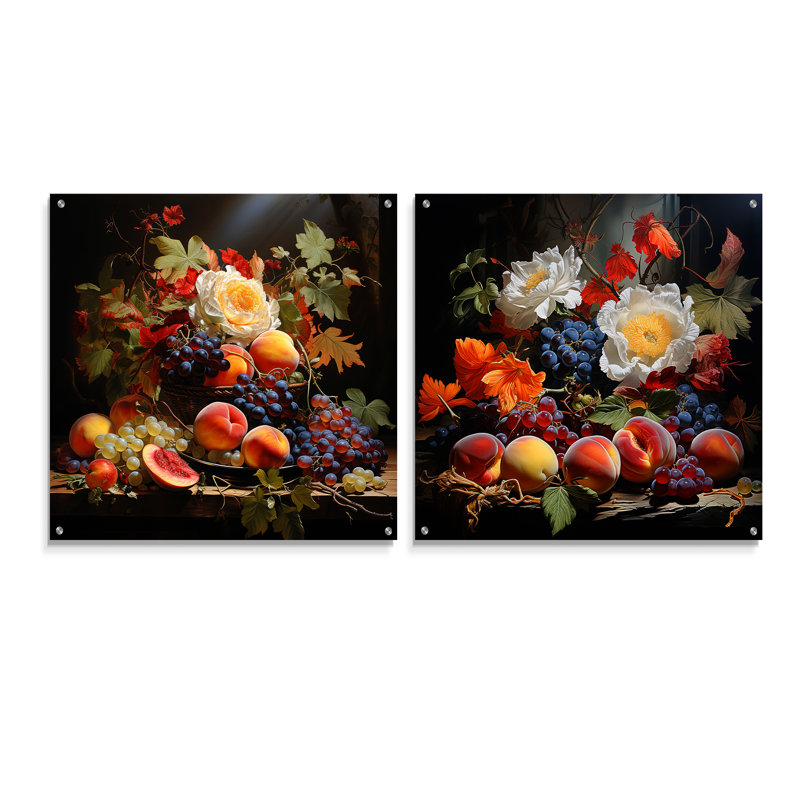Ensemble de 2 verres de fruits en acrylique Symphony, H 16 po x l 33 po