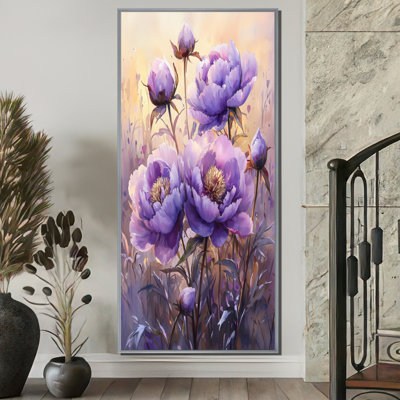 Été, crépuscule lavande pivoines - pivoines, art mural