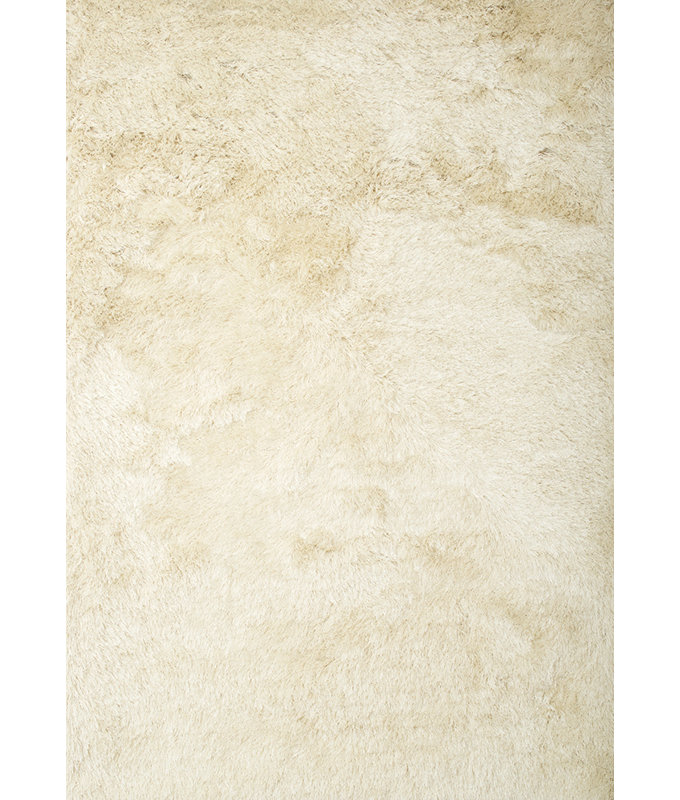 Tapis à poils longs ivoire 5 x 8