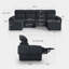 Canapé inclinable électrique 4 places avec 2 repose-pieds, canapé inclinable avec ports USB et Type-C-501869795-501390724
