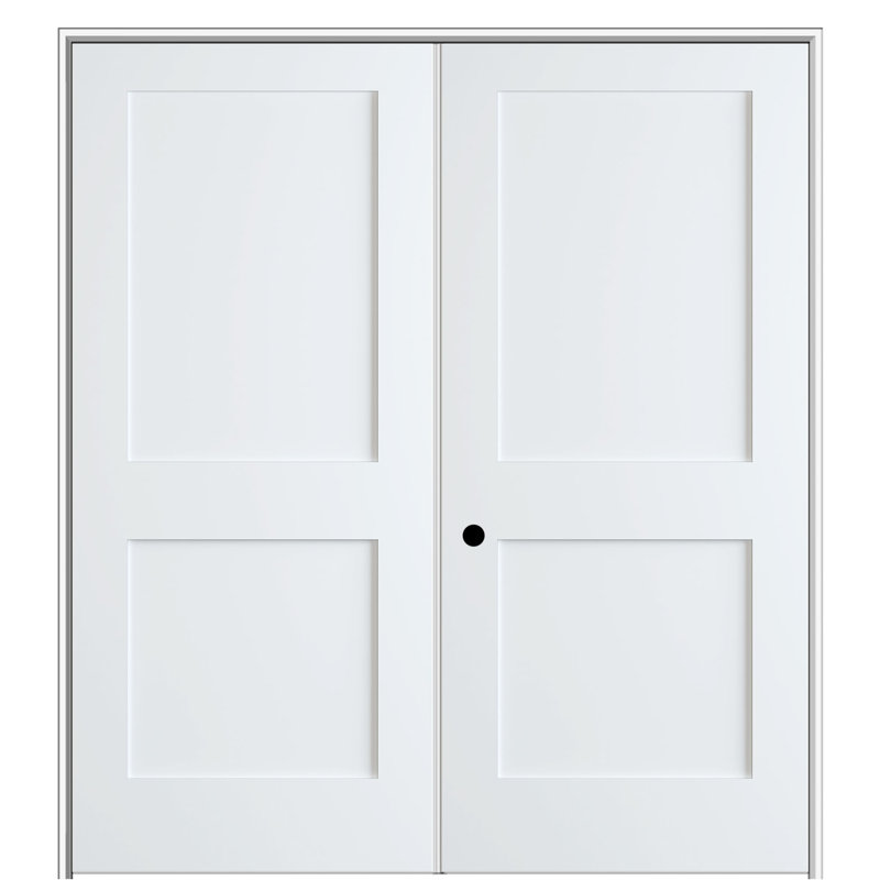 Primed Interior Double 2-Panel Shaker, Right, 38.5" x 82.25"