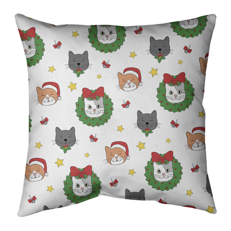 Coussin de noël, 20 po x 20 po, Blanc