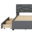 Lit plateforme avec design d'inspiration brique et deux tiroirs avec lit gigogne-800672836-800672838