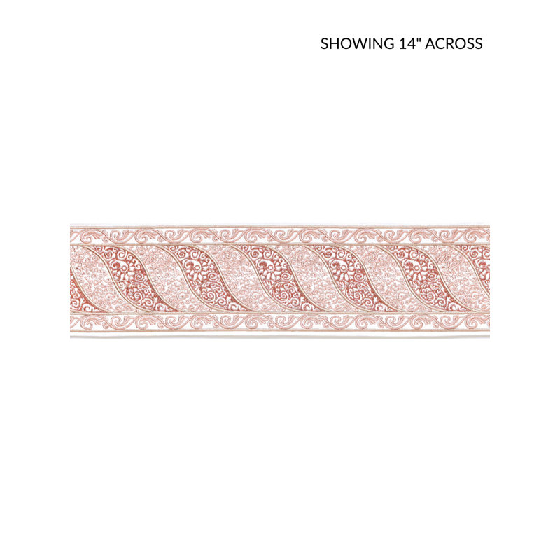 Ruban brodé PAISLEY, Rose française