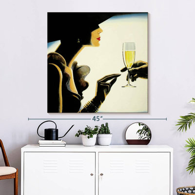Leisha Classy Woman Accepts Champagne Glass