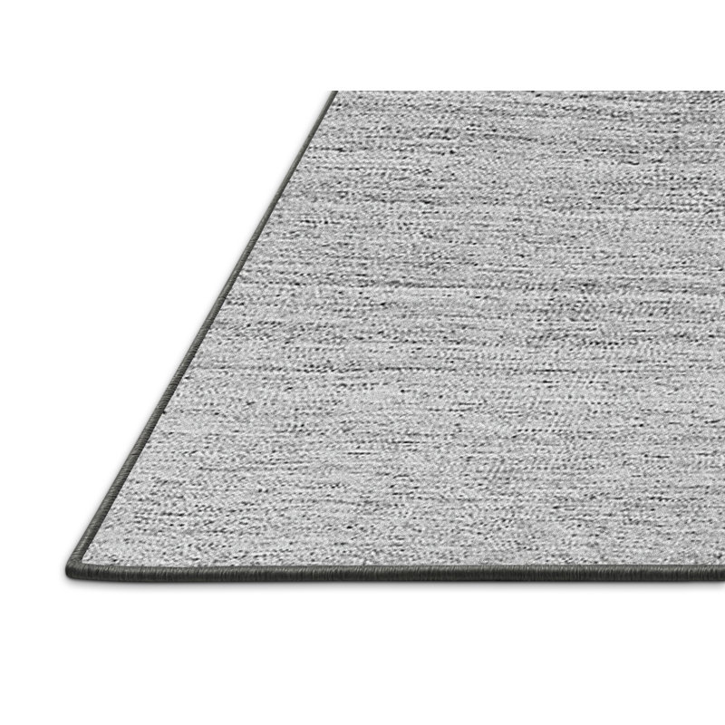 Tapis oriental gris en laine tissé à la machine Naviya, Rectangle 7 pi x 9 pi