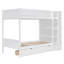 Lit superposé au-dessus avec 2 tiroirs et armoire multicouche Kaylob