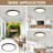 6pk 12 Inch Round Led Flush Mount Ceiling Light, 5 Cct Dimmable 24w Close To Ceiling Light Fixture Fixture For Living Room Bedroom Kitchen (set Of 6)-572611795-572611797