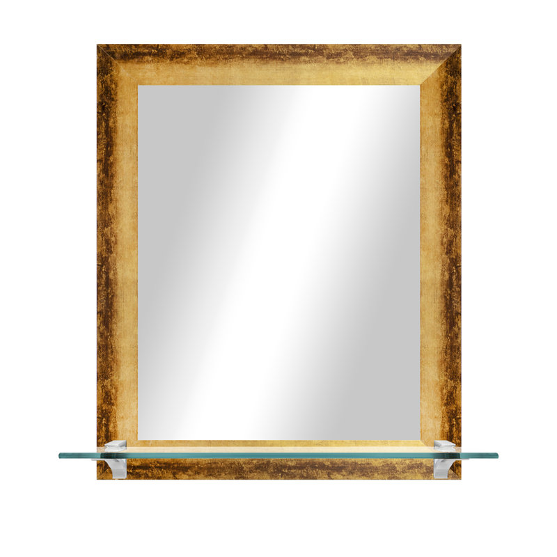 Camyle Marley Flat Wall Mirror, Gold/Bronze/Brushed Nickel